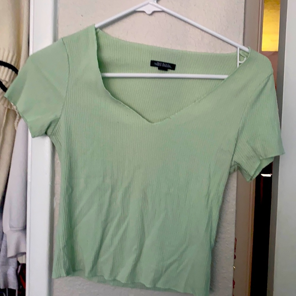 Pastel green shirt
